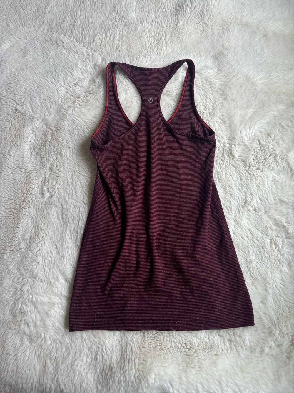 Lululemon Cool Racerback Striped Berry and Red Tank Top - Picture 3 of 4